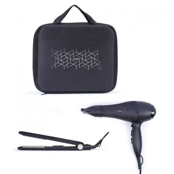 Set de coiffure Livoo Sèche-cheveux et Lisseur 35W Noir (DOS170) Set de coiffure Livoo Sèche-cheveux et Lisseur 35W Noir (DOS170)